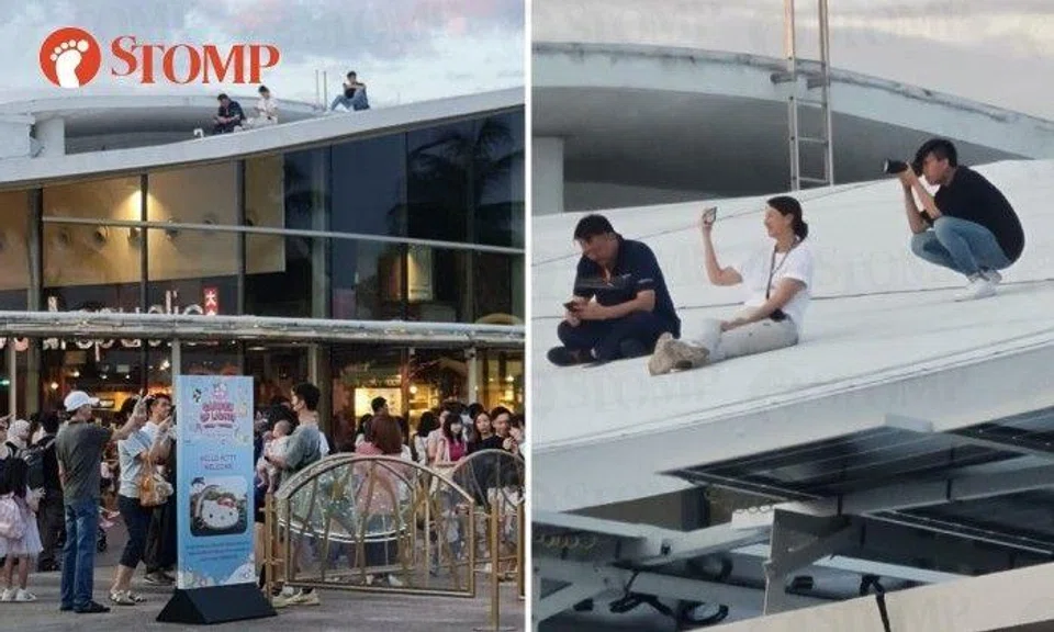 Stomper JK shared photos of the incident at the mall's open-air Sky Park.