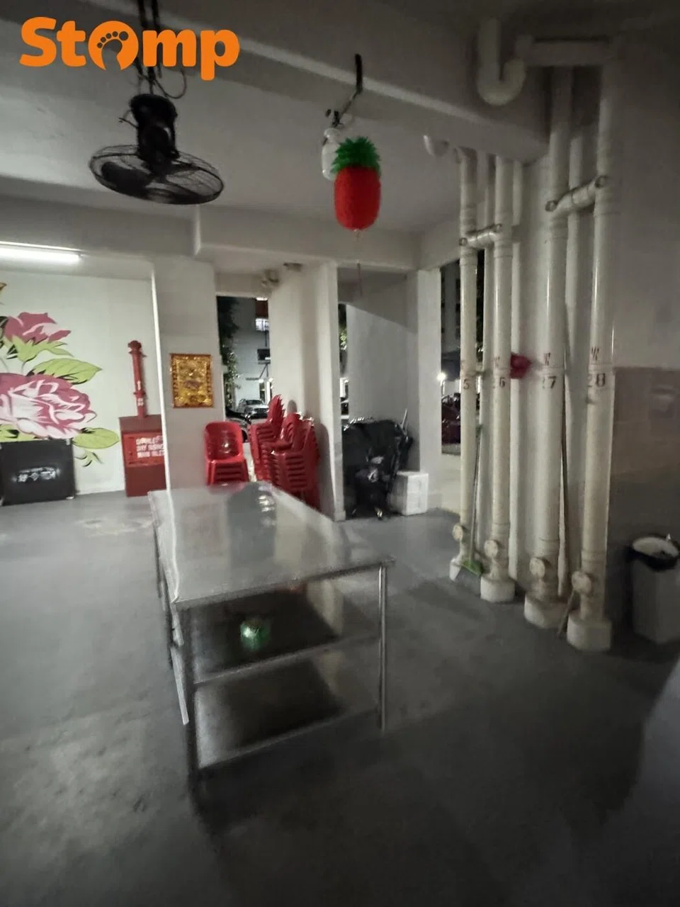 yishun void deck used as private storeroom