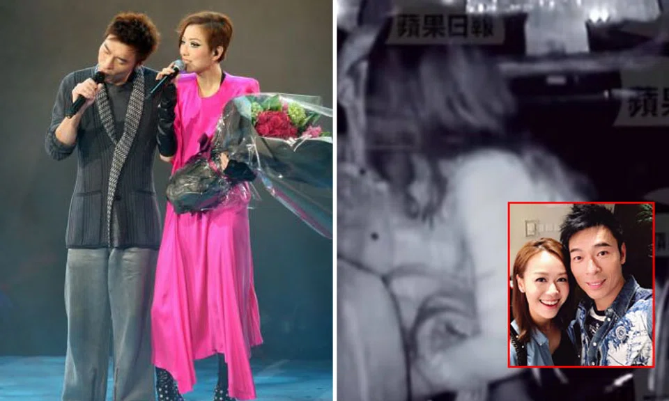 Andy Hui was caught cheating on his wife Sammi Cheng (left) with TVB actress Jacqueline Wong (right).