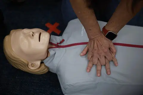 Learning how to perform cardiopulmonary resuscitation and use an automated external defibrillator might help to save a person's life.