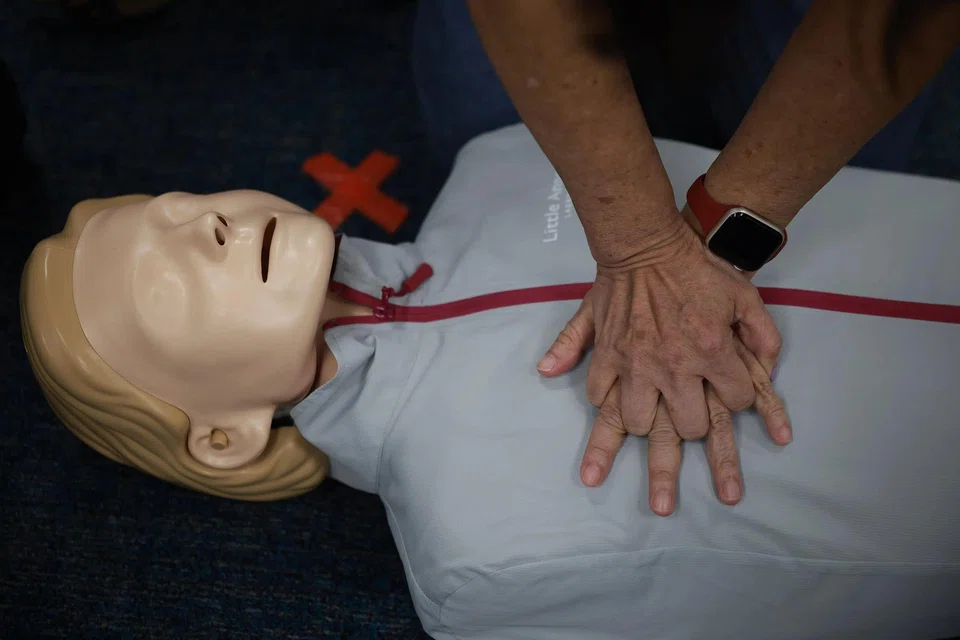Learning how to perform cardiopulmonary resuscitation and use an automated external defibrillator might help to save a person's life.