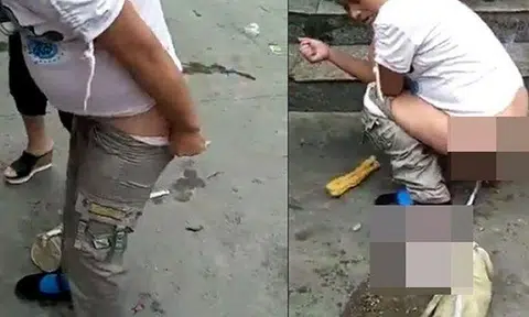 Newborn baby falls on road after woman pulls pants down to deliver in public