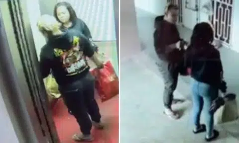The police are looking for the two persons shown in the image below to assist with investigations into a case of dishonest misappropriation of property at Block 217 Ang Mo Kio Avenue 1.