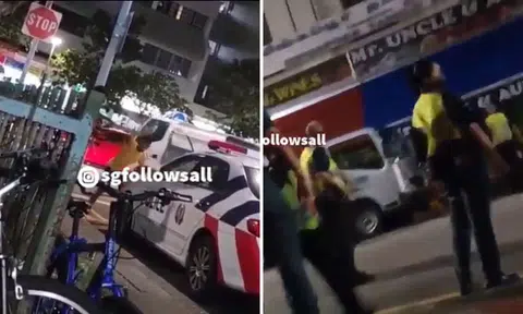 23-year-old man arrested after punching police car while drunk in Little India