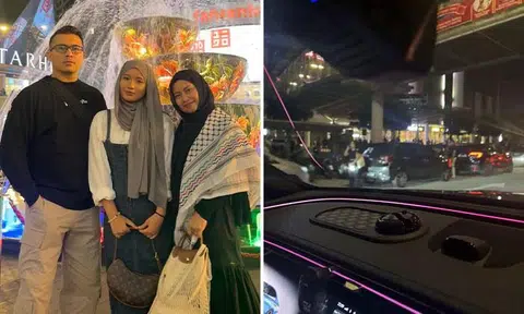 Aaron Aziz showed himself driving near the mall in a video posted on TikTok on the day of the shooting. PHOTOS: DAHLIAARISSAAARON/INSTAGRAM, AARON AZIZ/TIKTOK