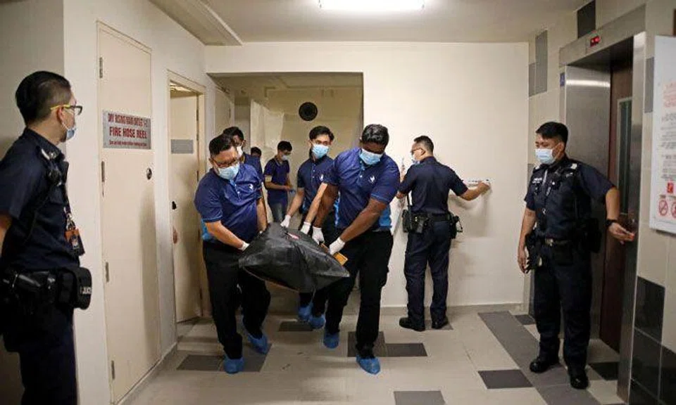A dispute with his neighbour over a noisy gate and door led to a confrontation where Heng Boon Chai fatally stabbed the man. PHOTO: LIANHE ZAOBAO