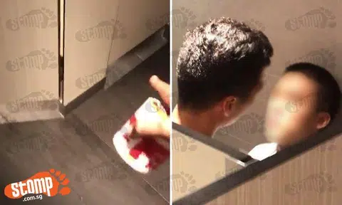 Stomper shocked to see 2 men in toilet cubicle at Esplanade Mall after hearing 'strange sounds'