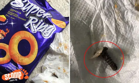 Woman enjoys snack she purchased, only to end up biting on screw