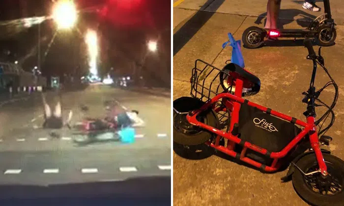 PMD rider "in shock" after e-scooter crashes into him along Pasir Ris ...