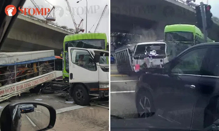 Lorry driver arrested for dangerous driving after accident with bus and ...