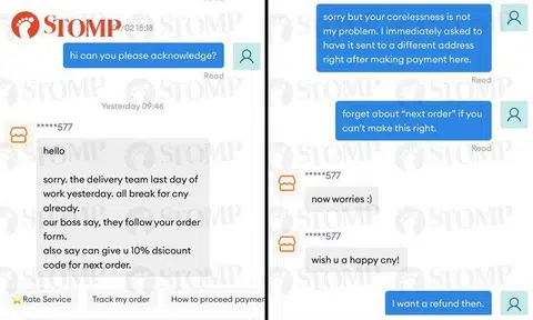 Lazada seller gives snarky reply after refusing to send $95 CNY hamper to correct address