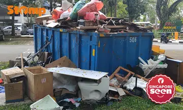 Resident raises stink over overflowing skip bin at Boon Lay HDB carpark