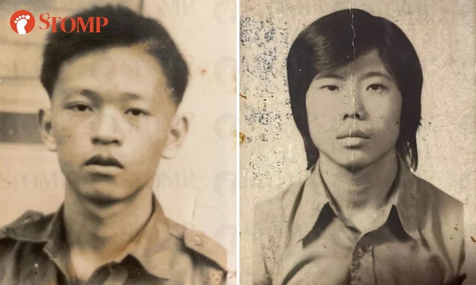 Mr Tan Lian Huat (left) is looking for his old childhood buddy Mr Leow Looi Xian or Soon Kia (right).