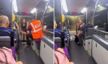 kira peace stopped from singing while standing on bus