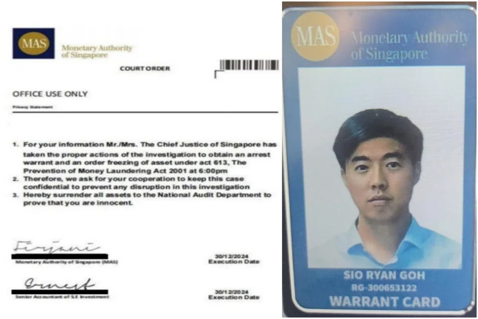 Victims of the scams would be redirected to another scammer posing as a police, ASC or MAS officer.