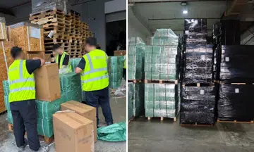 81,750 cartons of counterfeit cigarettes seized from warehouse in Changi Free Trade Zone