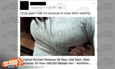 Man says a woman is molested "because of what she's wearing"