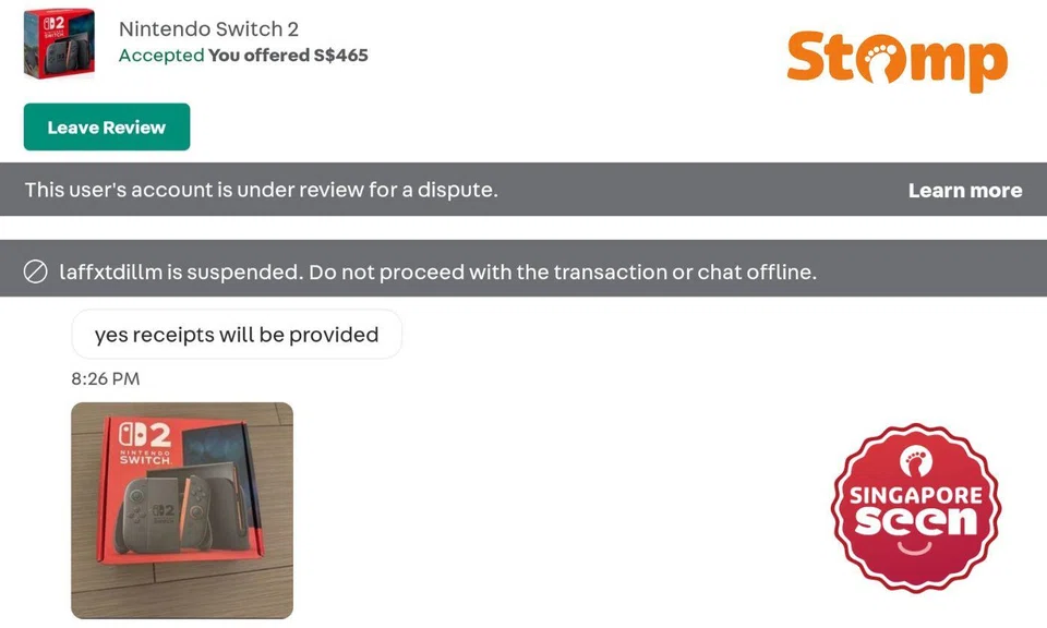 Carousell seller suspended