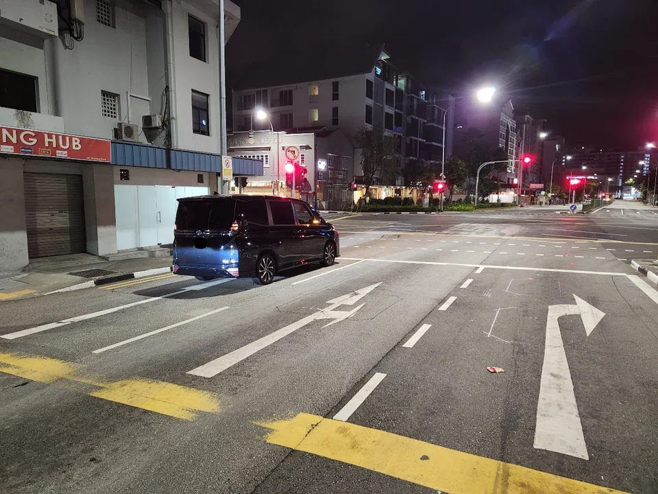 A 21-year-old motorist who had left his Toyota Voxy in a stationary position along Lorong 33 Geylang.
