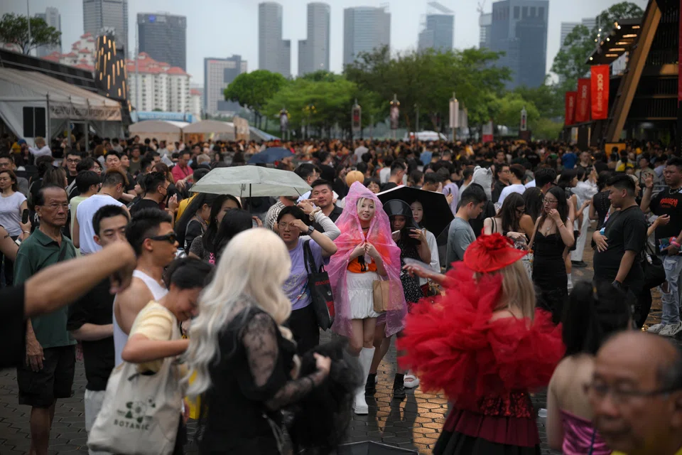 The crowd ahead of Lady Gaga's Mayhem Ball Tour held at the National Stadium on May 18.
