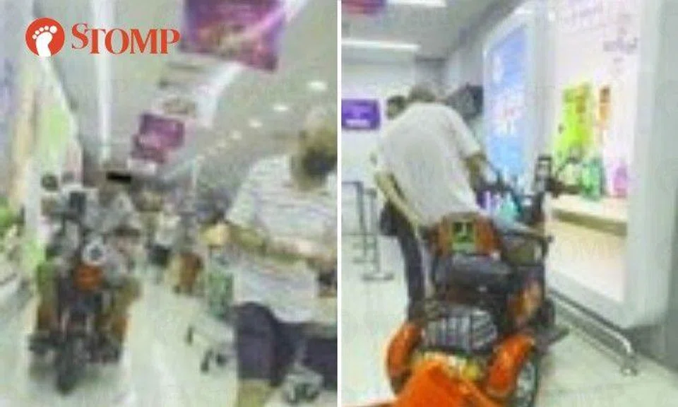 The Stomper was surprised when the man got up from his PMA and walked "steadily" to queue up to place a bet at the counter.