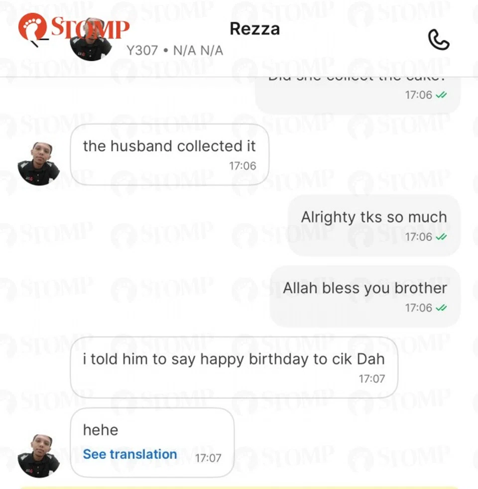  Grab rider goes the extra mile to wish customer's aunt happy birthday during cake delivery