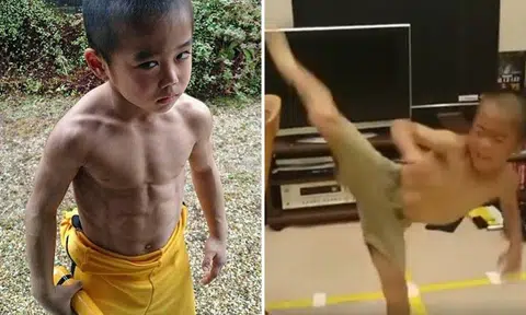 This kid may be the next Bruce Lee -- with the moves and body to prove it