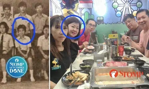 Eddie and Wai Ching finally reunited on Friday (May 12) along with other former classmates.