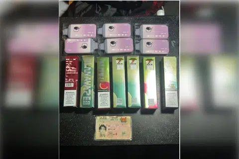 E-vaporisers and related components seized during a raid at a nightclub in Coleman Street on May 15.