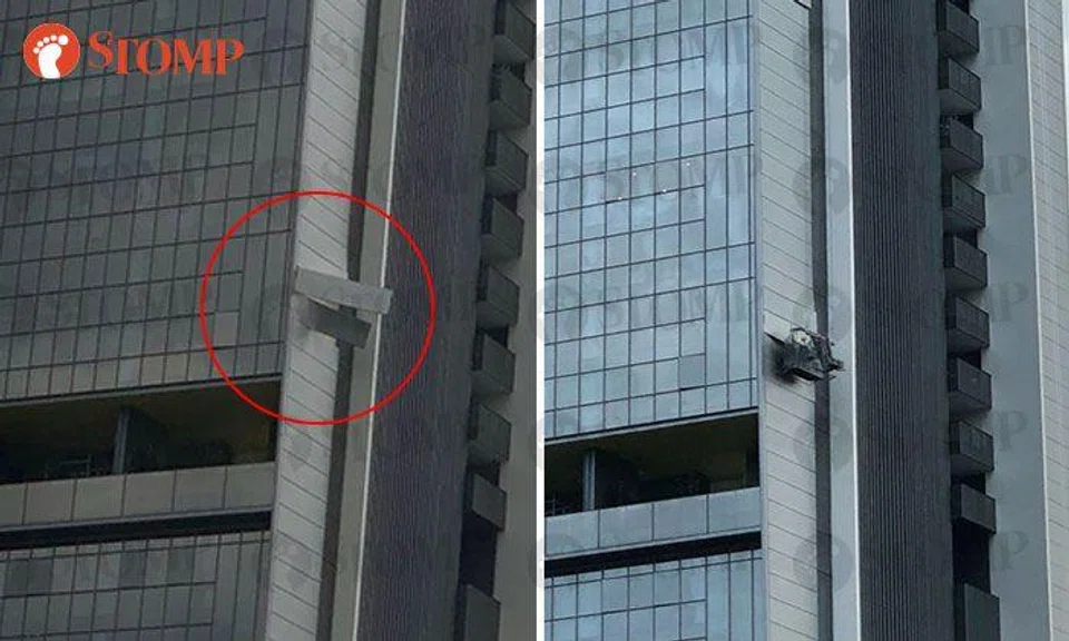 Does this look safe? Panels on condominium building sway in strong winds