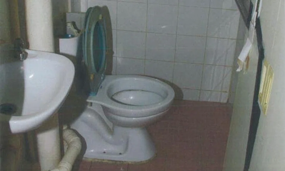 Between October 2016 and August 2017, the man’s two children were confined in the toilet and allowed to come out only for meals. Photo: Court Documents