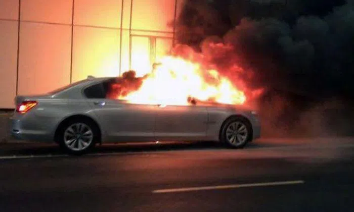 What happened? Car goes up in flames on MCE | STOMP