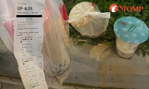 A GrabFood rider alleged that a customer threatened him after two of the five Gong Cha drinks he delivered were spilled.