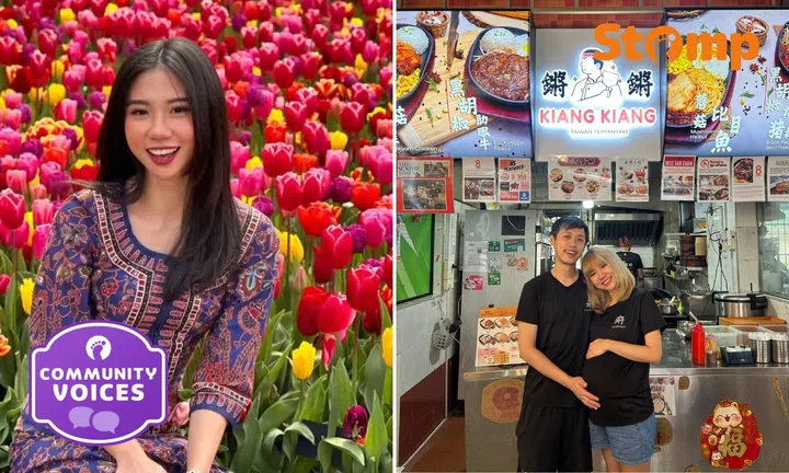 From 4-year long distance romance to first child: Ex-SQ stewardess on growing her hawker business — and family