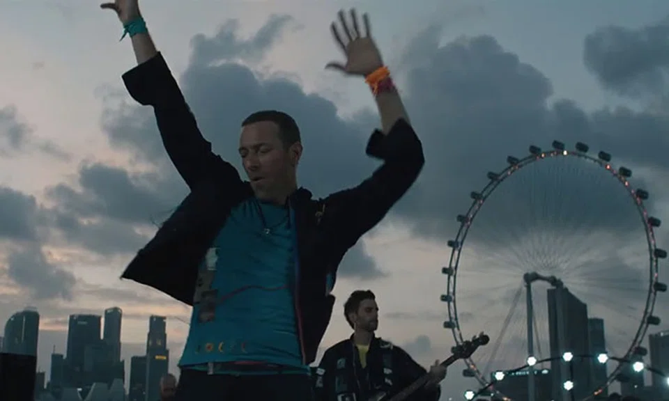 British band Coldplay filmed the music video for the song Man In The Moon in Singapore. PHOTO: COLDPLAY/YOUTUBE