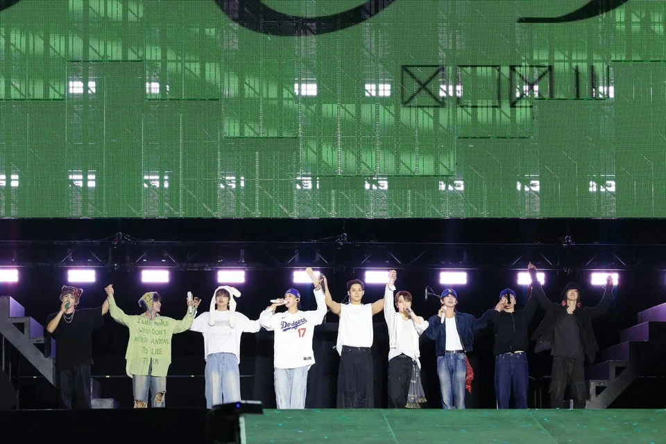 K-pop boy band Seventeen performing in Nagoya, Japan, in November 2025. PHOTO: SEVENTEENNEWS/FACEBOOK