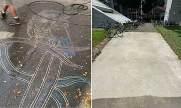 Power washing artwork