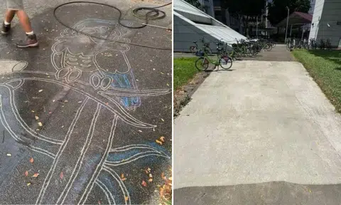 Power washing artwork