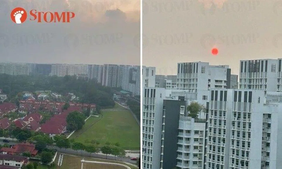 Stomper Renee shared a video of the haze taken from her flat at Northshore Drive in Punggol on Saturday morning.