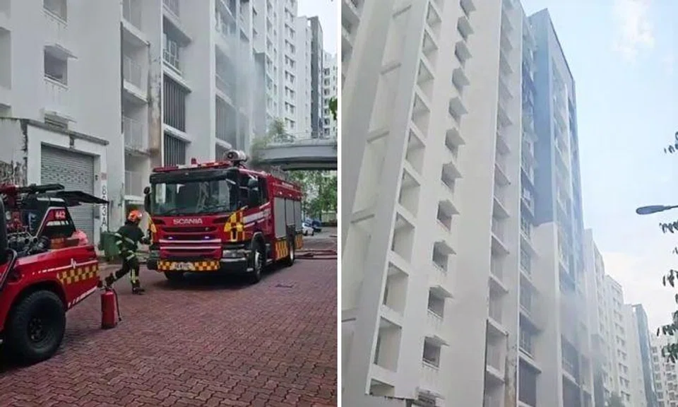 SCDF firefighters from Clementi Fire Station and Bukit Batok Fire Station entered the smoke-logged unit and extinguished the fire with two water jets.