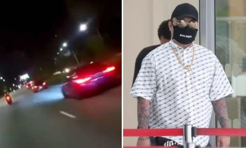 Daryl Ang Qi Hao, who was driving a red Subaru at an average speed of 147kmh to 164kmh that day, was fined $3,000 and disqualified from driving for 15 months.