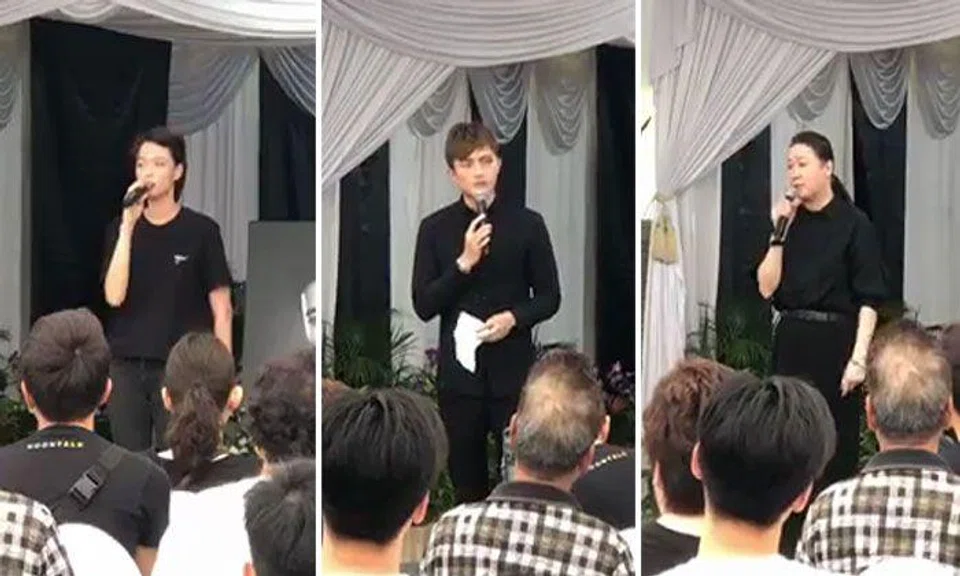 Family, friends deliver eulogies at memorial service for Aloysius Pang