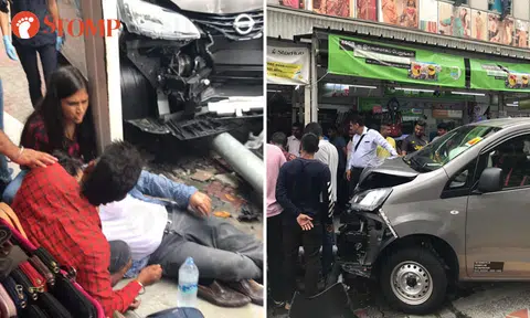 Woman, 38, arrested for dangerous driving after van hits 2 pedestrians at Serangoon Road