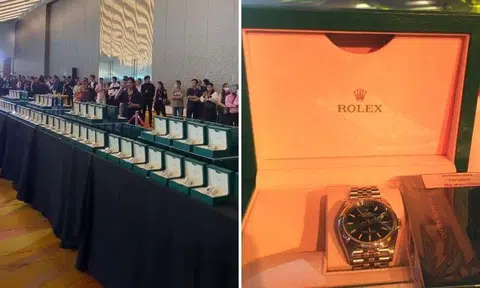 Ninety-eight long-serving employees of the Paradise Group were each given a Rolex watch at their company’s annual dinner and dance, as a token of appreciation for their years of service.