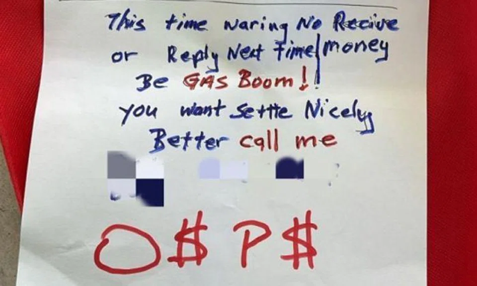 Man, 69, arrested while trying to pass debtor's note to Yishun resident: 'Next time gas boom'