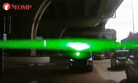 Stomper momentarily blinded after driver allegedly points green laser at him at Keppel Road