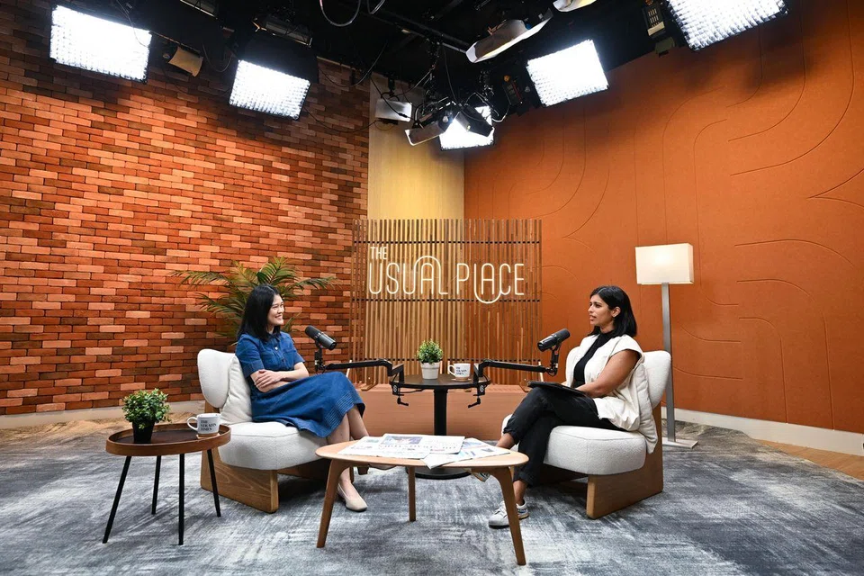 The PSP’s Ms Stephanie Tan (left) on ST’s The Usual Place Podcast show with host Natasha Ann Zachariah.