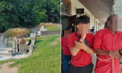 A 58-year-old man and 37-year-old woman have been arrested for committing an obscene act at a Penang cemetery.