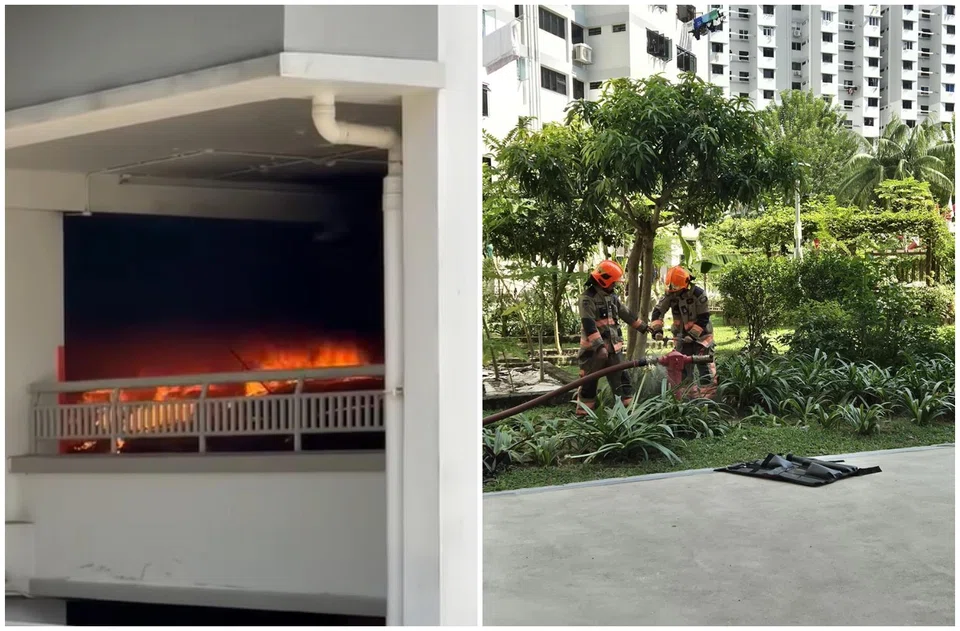 The fire on the second level of the multi-storey carpark was extinguished with two water jets. 