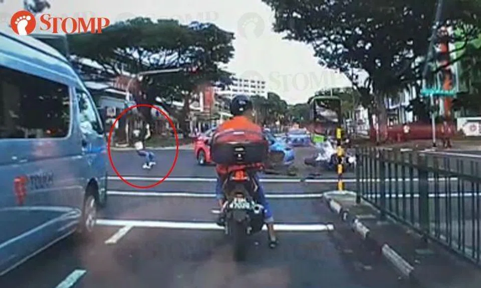 Motorcyclist and taxi driver taken to hospital after head-on crash in Jurong West